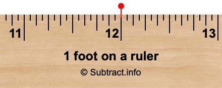 1 foot on a ruler 1 foot on a ruler