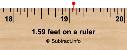 1.59 feet on a ruler