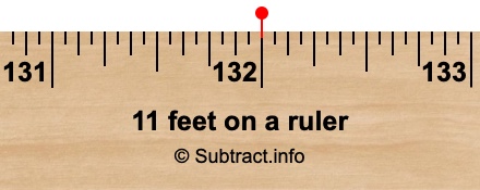 11 feet on a ruler