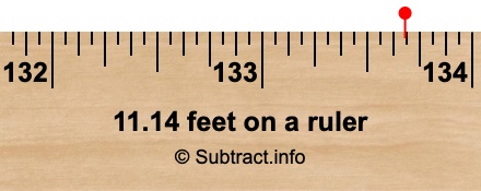 11.14 feet on a ruler