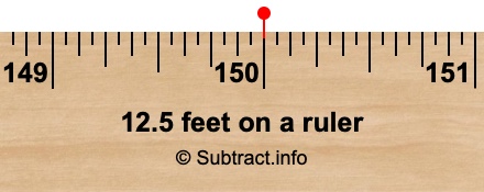 12.5 feet on a ruler