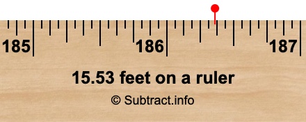 15.53 feet on a ruler