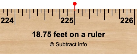 18.75 feet on a ruler