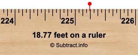 18.77 feet on a ruler