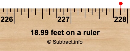18.99 feet on a ruler