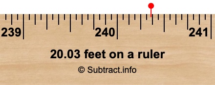20.03 feet on a ruler 20.03 feet on a ruler