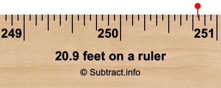 20.9 feet on a ruler 20.9 feet on a ruler