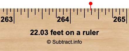 22.03 feet on a ruler