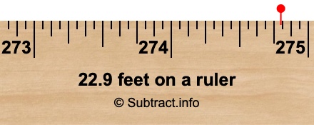 22.9 feet on a ruler