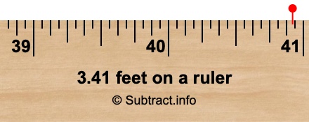 3.41 feet on a ruler
