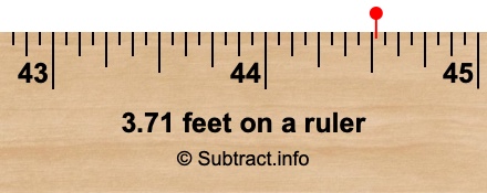 3.71 feet on a ruler