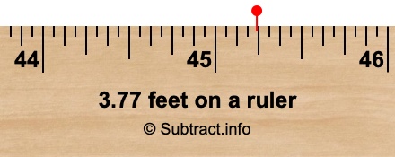 3.77 feet on a ruler