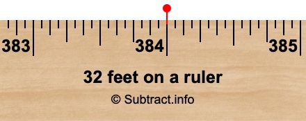 32 feet on a ruler