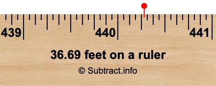 36.69 feet on a ruler