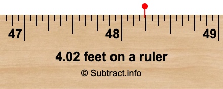 4.02 feet on a ruler