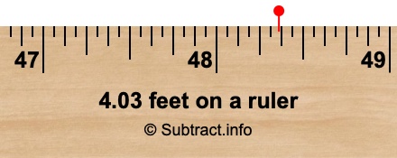 4.03 feet on a ruler