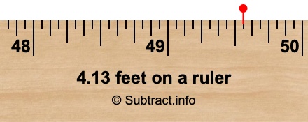 4.13 feet on a ruler