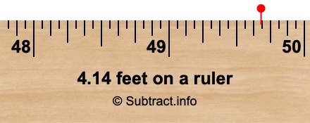 4.14 feet on a ruler