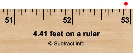 4.41 feet on a ruler