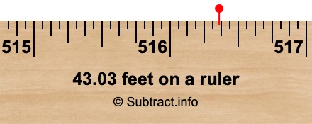 43.03 feet on a ruler