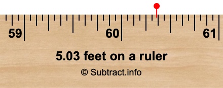 5.03 feet on a ruler