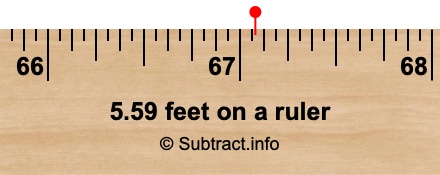5.59 feet on a ruler