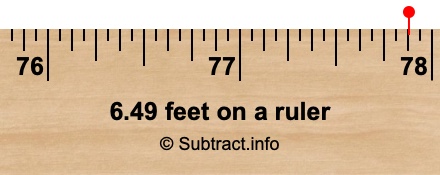 6.49 feet on a ruler