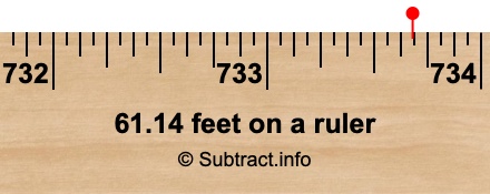 61.14 feet on a ruler 61.14 feet on a ruler