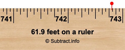 61.9 feet on a ruler