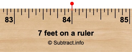 7 feet on a ruler 7 feet on a ruler