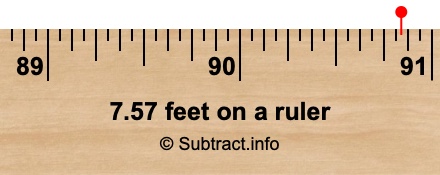 7.57 feet on a ruler