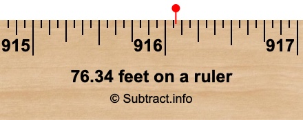 76.34 feet on a ruler