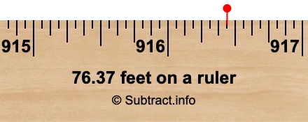 76.37 feet on a ruler