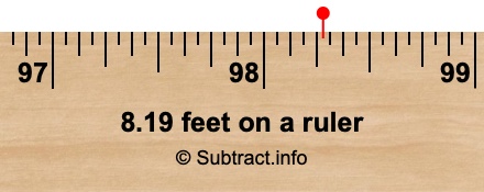 8.19 feet on a ruler