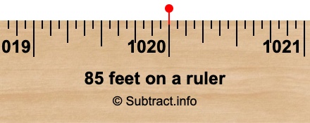 85 feet on a ruler