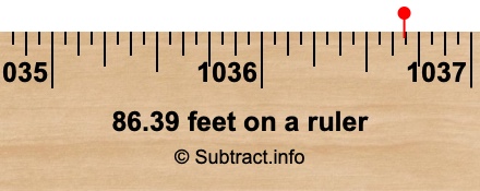 86.39 feet on a ruler
