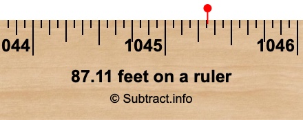 87.11 feet on a ruler