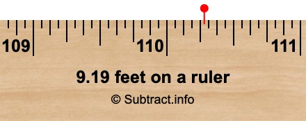 9.19 feet on a ruler