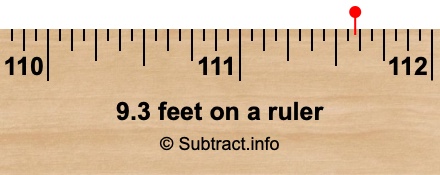 9.3 feet on a ruler