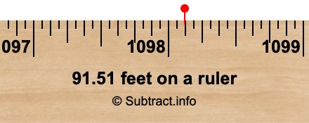 91.51 feet on a ruler