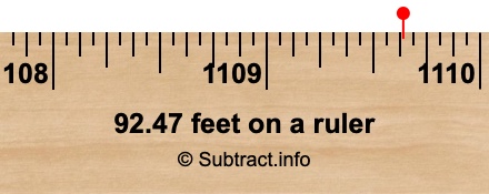 92.47 feet on a ruler