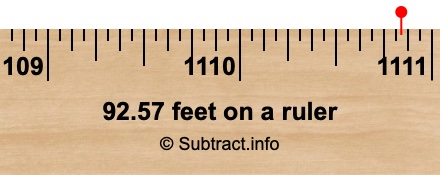 92.57 feet on a ruler