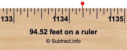 94.52 feet on a ruler