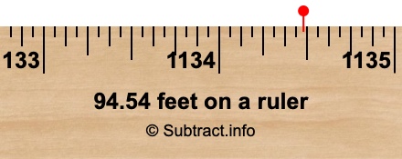 94.54 feet on a ruler