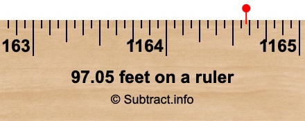 97.05 feet on a ruler 97.05 feet on a ruler