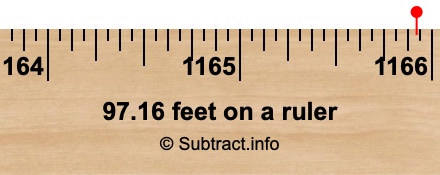 97.16 feet on a ruler