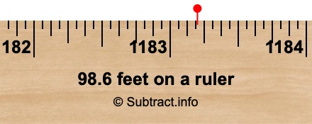 98.6 feet on a ruler