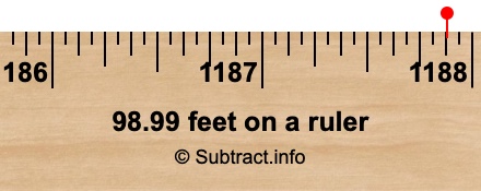 98.99 feet on a ruler