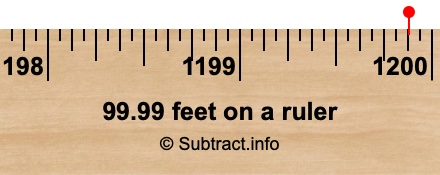 99.99 feet on a ruler