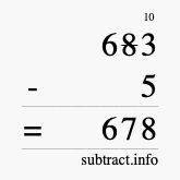 Calculate 683 minus 5 using long subtraction